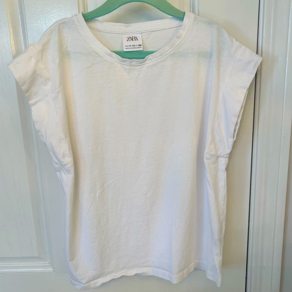 Zara Girls Cropped Half Sleeve T-Shirt